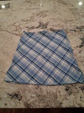 Vintage At Last & Co. Classic Preppy Madras Plaid Skirt Size M 100% Cotton